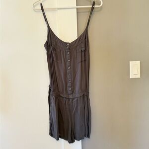 Mine Gray Button-Up Top